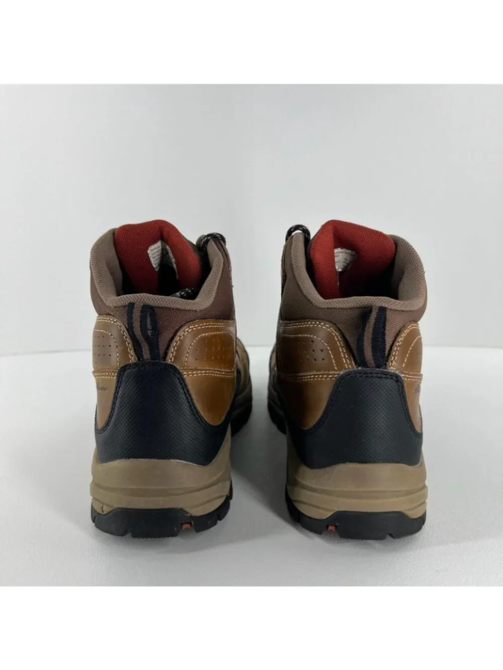Eddie Bauer Brandon Waterproof Hiking Boots Men 10 Leather Mid Top Lace Up Brown